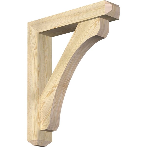 Ekena Millwork Legacy Craftsman Rough Sawn Bracket w/ Offset Brace, Douglas Fir, 6"W x 30"D x 36"H BKT0604X30X36LEC04RDF - main
